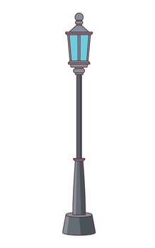 classic street lamp vector