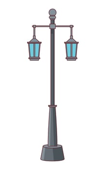 classic street lamps vector