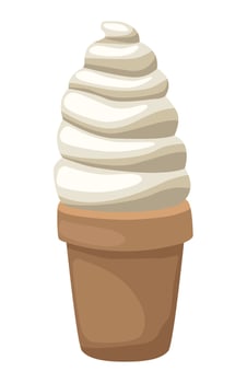 fresh ice cream cone vector