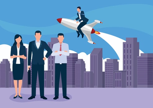 team of workers vector