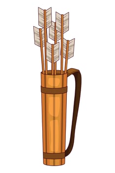 arrows in wooden holder vector