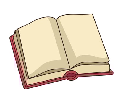 open text book vector