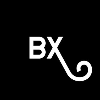 BX letter logo design on black background. BX creative initials letter logo concept. bx letter design. BX white letter design on black background. B X, b x logo vector