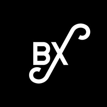 BX letter logo design on black background. BX creative initials letter logo concept. bx letter design. BX white letter design on black background. B X, b x logo vector