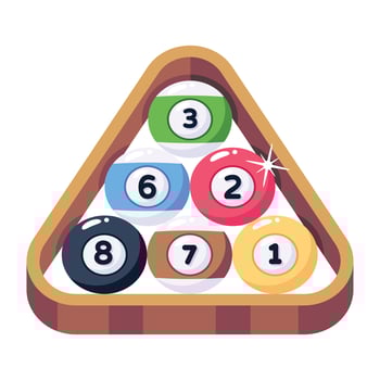 A handy flat icon of billiard balls vector