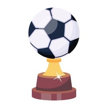 A football trophy flat icon design vector