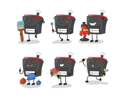 radio cartoon character vector