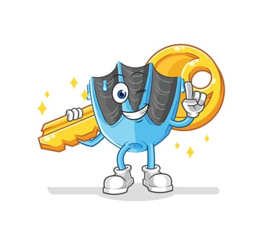 swimming fin cartoon vector