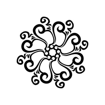 tribal mandala, tribal ornament, Floral Mandala Design with tribal style, flower mandala with traditional style, geometric mandala round ornament, ethnic, vintage vector