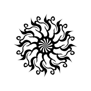 tribal mandala, tribal ornament, Floral Mandala Design with tribal style, flower mandala with traditional style, geometric mandala round ornament, ethnic, vintage vector