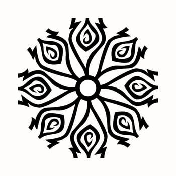 tribal mandala, tribal ornament, Floral Mandala Design with tribal style, flower mandala with traditional style, geometric mandala round ornament, ethnic, vintage vector