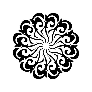 tribal mandala, tribal ornament, Floral Mandala Design with tribal style, flower mandala with traditional style, geometric mandala round ornament, ethnic, vintage vector