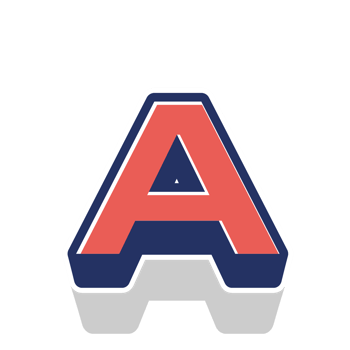3D A Letter text png