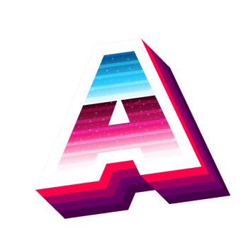 3D A Letter text png