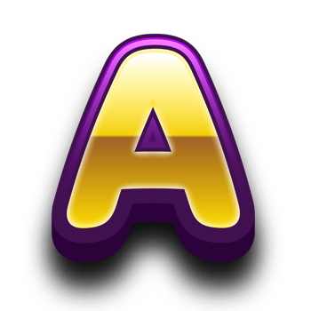 3D A Letter text png
