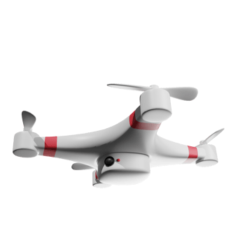 Red Drone  3D Illustrations png