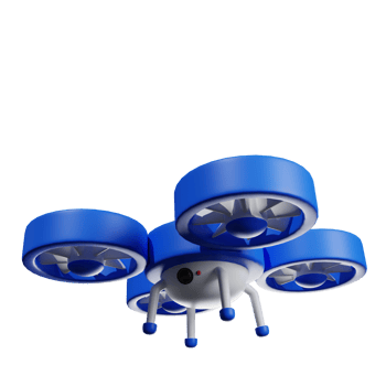 Blue Drone  3D Illustrations png