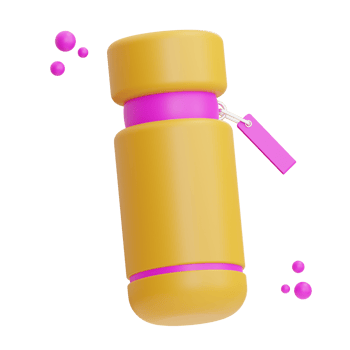 water bottle illustration 3d png