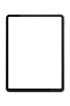 Realistic models tablet. Tablet mockup collection. Modern black tablet pc. Device front view. 3D tablet. Transparent background. Illustration png