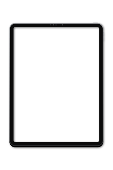 Realistic models tablet. Tablet mockup collection. Modern black tablet pc. Device front view. 3D tablet. Transparent background. Illustration png