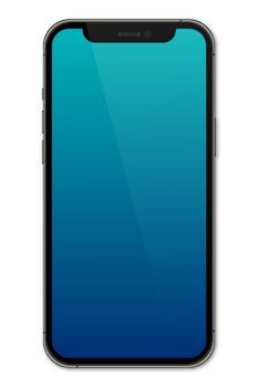 Realistic models smartphone with transparent screens. Smartphone mockup collection. Device front view. 3D mobile phone with shadow. Transparent background. Illustration png