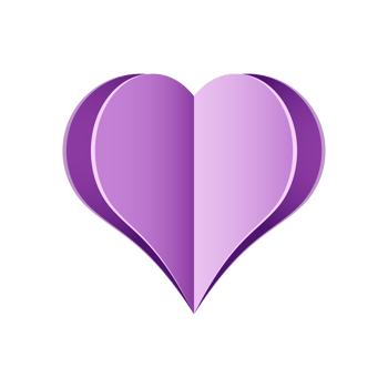 Paper heart design. Symbol of love in shape of heart for Happy Women's, Mothers day, birthday greeting card design. Transparent background. Illustration png