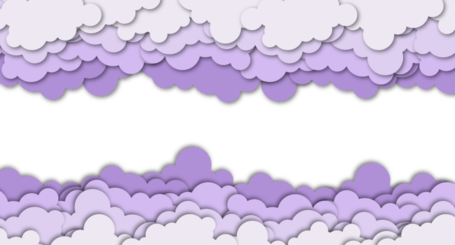 Cloudy paper art illustration. Sky with cloud background, illustration, paper art style, copy space for text. Transparent background. Illustration png