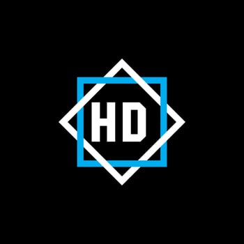 HD creative circle letter logo concept. HD letter design. vector