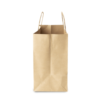 Brown paper shopping bag cutout, Png file