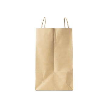 Brown paper shopping bag cutout, Png file