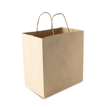 Brown paper shopping bag cutout, Png file