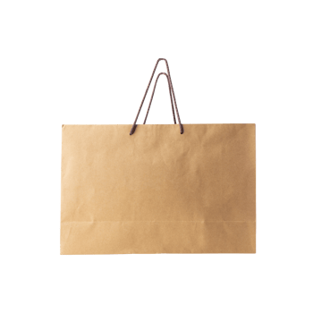 Brown paper shopping bag cutout, Png file