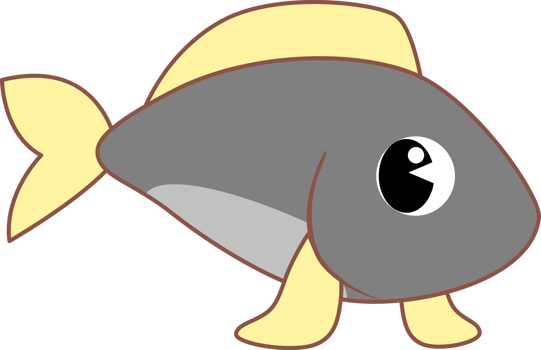 Cute Cartoon Sea Animal fish Character png