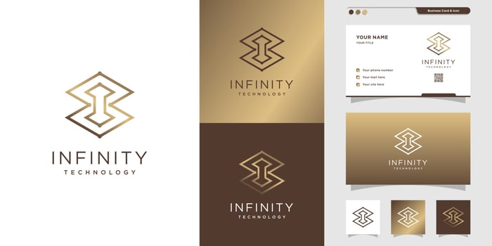 Infinity logo design vector with modern creative style