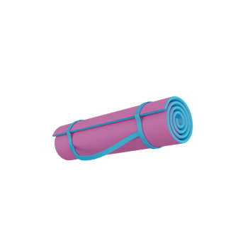 Yoga mat 3d illustration png