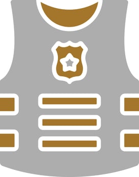 Bulletproof Vest Icon Style vector