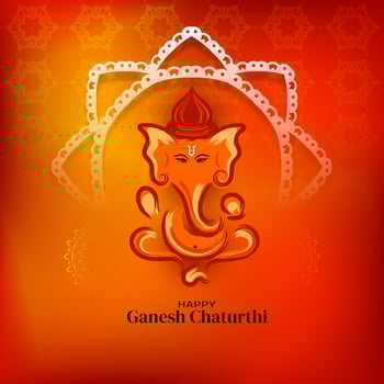 Beautiful cultural Happy Ganesh Chaturthi festival background vector