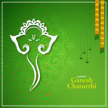 Happy Ganesh Chaturthi Indian festival celebration background vector