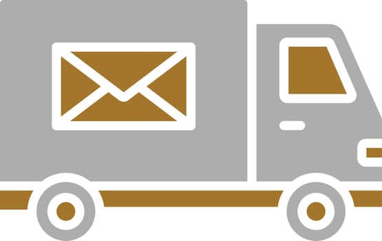 Mail Truck Icon Style vector