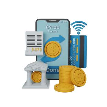 3d rendering mobile banking isolated useful for business, currency, economy and finance design png