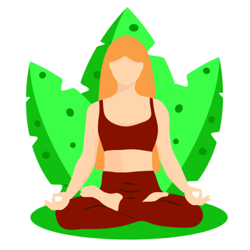 Fitness girl doing yoga png