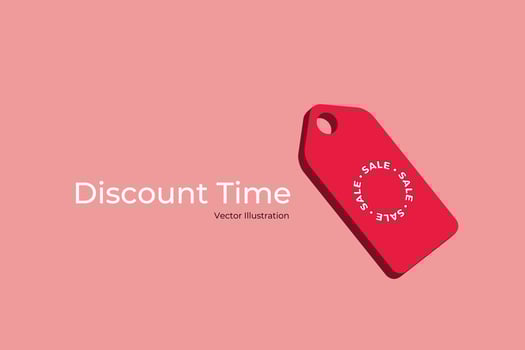 online shopping tag price 3d render vector, sale and discount coupon of cash for future use. vector