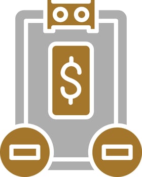 Capitalized Cost Reduction Icon Style vector