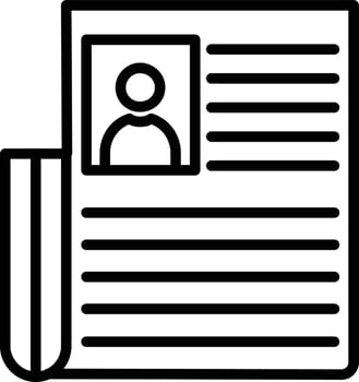Newspaper Line Icon vector