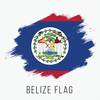Grunge Belize Vector Flag