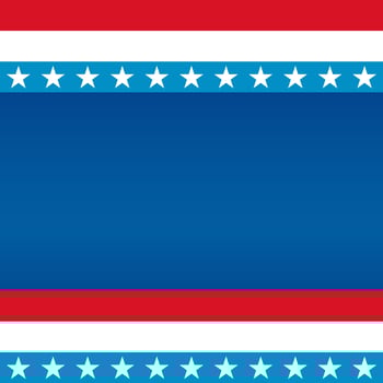 blank blue background with red and white stripes with star pattern decoration vector