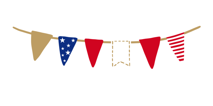 4th of July Bunting png