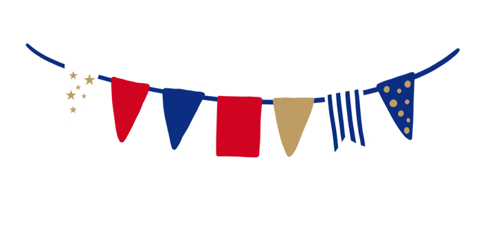 4th of July Bunting png