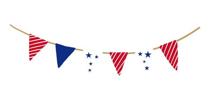 4th of July Bunting png