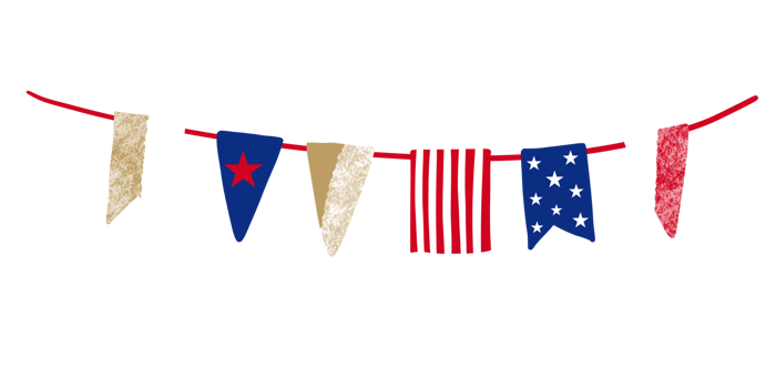 4th of July Bunting png